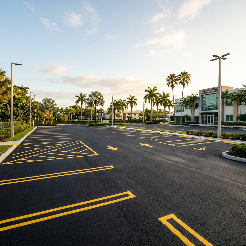 Commercial asphalt repair near Miramar Regional Park in Miramar
